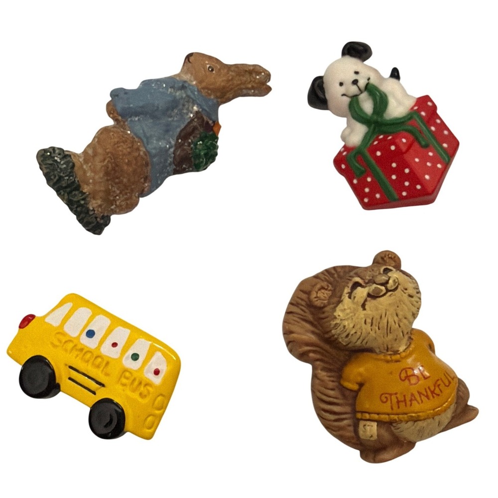 Vintage Enesco Hallmark Brooch Pin Misc Pin Lot Kidcore School Teacher Novelty